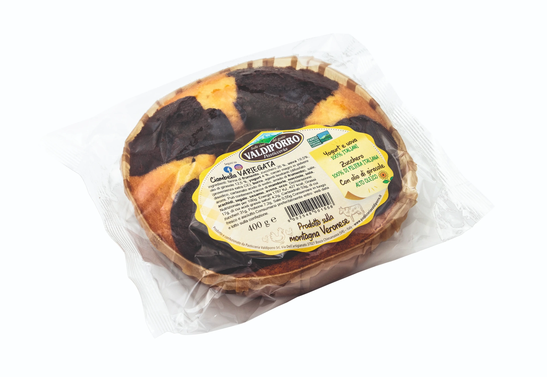pasticceria valdiporro ciambella variegata confezione